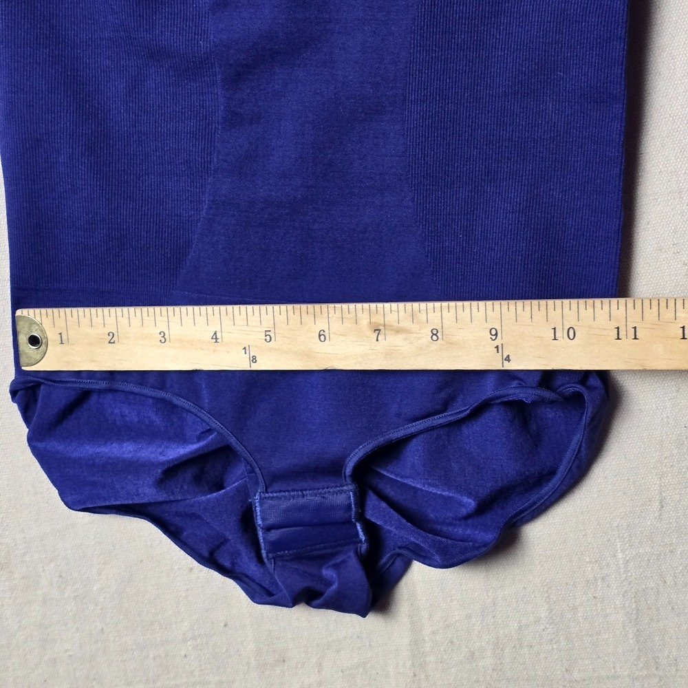 Pinsy Sculpt® Tee Shapewear Bodysuit Women's Size M Blue Seamless Short Sleeve - Picture 7 of 11